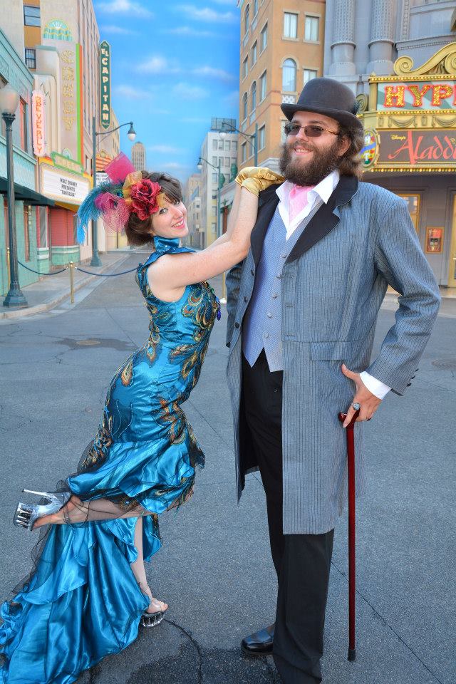 Cass and her partner Dan dressed up for a special adventure.